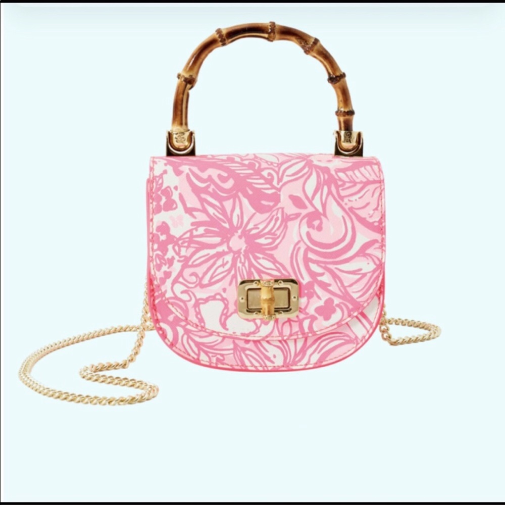 EUC Lilly Pulitzer Leilani mini bag Style: Pink Tropics Bunny Hop